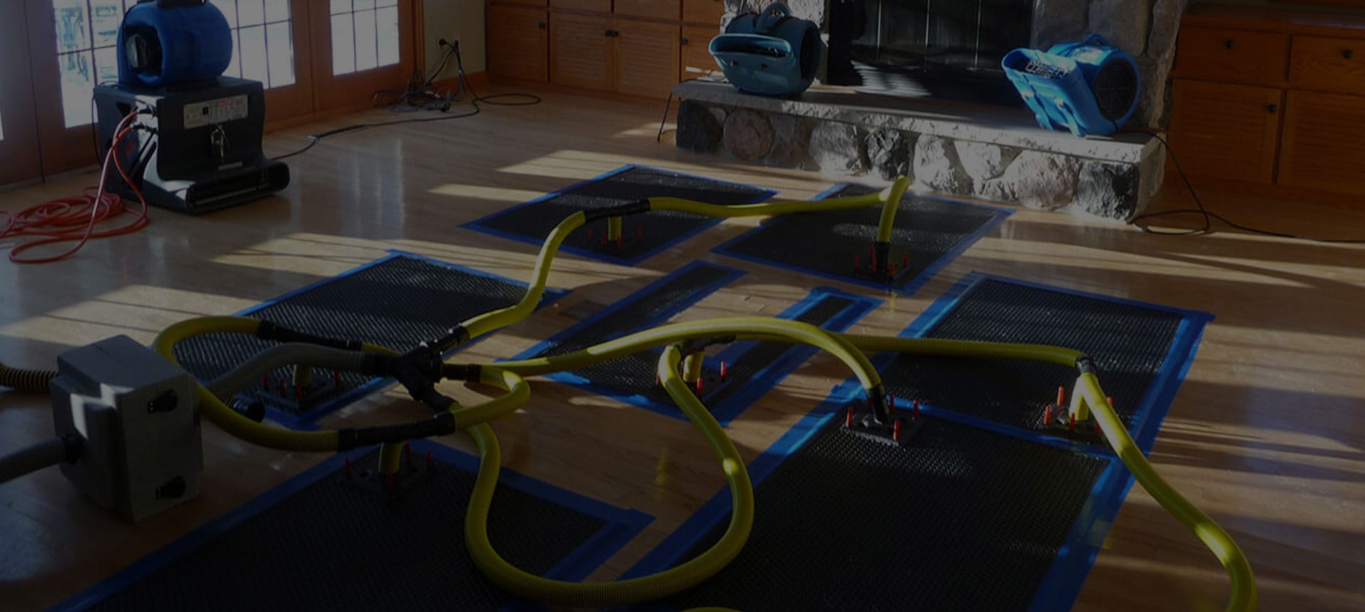 Professional water damage drying equipment installed in a Sydney property